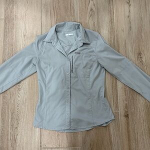 Columbia Classic Gray Fishing Long Sleeve Shirt